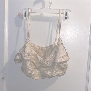 Cream colored crop top